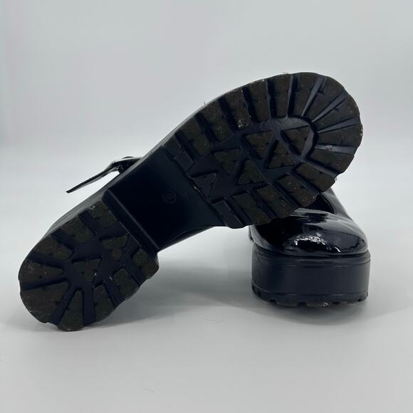 Seychelles Mary Black Patent Shoes Chunky Heel Lug Sole Platform Womens Size 6 - Picture 12 of 12